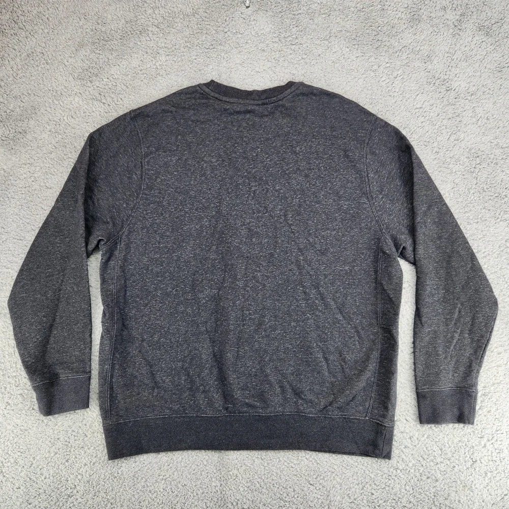 Nike Swoosh Splatter Logo Sweatshirt Mens L Gray Crewneck Pullover